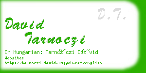 david tarnoczi business card